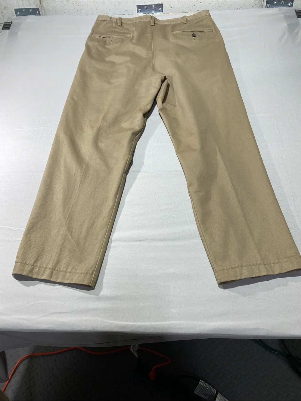 Lands' End Men's Pleated Chinos in Tan